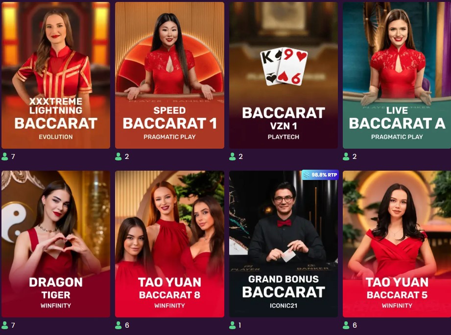 Live baccarat